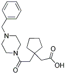 (1-[2-(4-BENZYL-PIPERAZIN-1-YL)-2-OXO-ETHYL]-CYCLOPENTYL)-ACETIC ACID Struktur