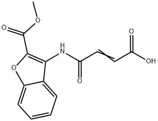 (E)-4-([2-(METHOXYCARBONYL)-1-BENZOFURAN-3-YL]AMINO)-4-OXO-2-BUTENOIC ACID Struktur