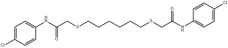 2-[(6-([2-(4-CHLOROANILINO)-2-OXOETHYL]SULFANYL)HEXYL)SULFANYL]-N-(4-CHLOROPHENYL)ACETAMIDE Struktur