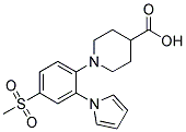 1-[4-(METHYLSULPHONYL)-2-(PYRROL-1-YL)PHENYL]PIPERIDINE-4-CARBOXYLIC ACID Struktur