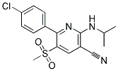 6-(4-CHLOROPHENYL)-2-(ISOPROPYLAMINO)-5-(METHYLSULFONYL)PYRIDINE-3-CARBONITRILE Struktur