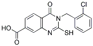 3-(2-CHLOROBENZYL)-2-MERCAPTO-4-OXO-3,4-DIHYDROQUINAZOLINE-7-CARBOXYLIC ACID Struktur