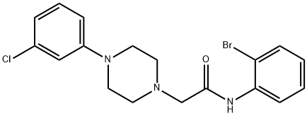 N-(2-BROMOPHENYL)-2-[4-(3-CHLOROPHENYL)PIPERAZINO]ACETAMIDE Struktur