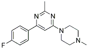 4-(4-FLUOROPHENYL)-2-METHYL-6-(4-METHYLPIPERAZIN-1-YL)PYRIMIDINE Struktur