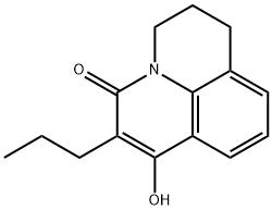 7-HYDROXY-6-PROPYL-2,3-DIHYDRO-1H,5H-PYRIDO[3,2,1-IJ]QUINOLIN-5-ONE Struktur