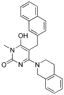 4-(3,4-DIHYDRO-1H-ISOQUINOLIN-2-YL)-6-HYDROXY-1-METHYL-5-NAPHTHALEN-2-YLMETHYL-1H-PYRIMIDIN-2-ONE Struktur