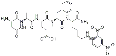 ASP-ALA-GLU-PHE-(2,4-DINITROPHENYL)LYS-NH2 Struktur