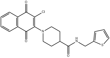 1-(3-CHLORO-1,4-DIOXO-1,4-DIHYDRO-2-NAPHTHALENYL)-N-(2-THIENYLMETHYL)-4-PIPERIDINECARBOXAMIDE Struktur