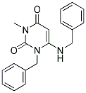 1-BENZYL-6-(BENZYLAMINO)-3-METHYLPYRIMIDINE-2,4(1H,3H)-DIONE Struktur