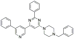 4-(4-BENZYL-PIPERAZIN-1-YL)-2-PHENYL-6-(5-PHENYL-PYRIDIN-3-YL)-PYRIMIDINE Struktur