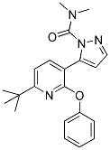 6-TERT-BUTYL-2-PHENOXY-3-[1-(DIMETHYLAMINOCARBONYL)PYRAZOL-5-YL]PYRIDINE Struktur