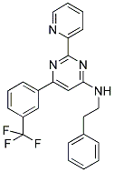 N-(2-PHENYLETHYL)-2-PYRIDIN-2-YL-6-[3-(TRIFLUOROMETHYL)PHENYL]PYRIMIDIN-4-AMINE Struktur