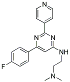 N'-[6-(4-FLUOROPHENYL)-2-PYRIDIN-4-YLPYRIMIDIN-4-YL]-N,N-DIMETHYLETHANE-1,2-DIAMINE Struktur