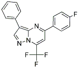 5-(4-FLUOROPHENYL)-3-PHENYL-7-(TRIFLUOROMETHYL)PYRAZOLO[1,5-A]PYRIMIDINE Struktur