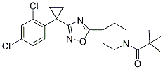 1-(TERT-BUTYLCARBONYL)-4-[3-(1-(2,4-DICHLOROPHENYL)CYCLOPROPYL)-1,2,4-OXADIAZOL-5-YL]PIPERIDINE Struktur