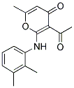 3-ACETYL-2-(2,3-DIMETHYL-PHENYLAMINO)-6-METHYL-PYRAN-4-ONE Struktur