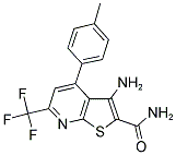 3-AMINO-4-P-TOLYL-6-TRIFLUOROMETHYL-THIENO[2,3-B]PYRIDINE-2-CARBOXYLIC ACID AMIDE Struktur