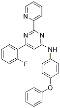 [6-(2-FLUORO-PHENYL)-2-PYRIDIN-2-YL-PYRIMIDIN-4-YL]-(4-PHENOXY-PHENYL)-AMINE Struktur