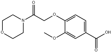 3-METHOXY-4-(2-MORPHOLIN-4-YL-2-OXO-ETHOXY)-BENZOIC ACID Struktur