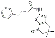 N-(5,5-DIMETHYL-7-OXO-4,5,6,7-TETRAHYDRO-1,3-BENZOTHIAZOL-2-YL)-4-PHENYLBUTANAMIDE Struktur