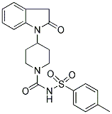 4-(2,3-DIHYDRO-2-OXO-(1H)-INDOL-1-YL)-N-((4-METHYLPHENYL)SULFONYL)PIPERIDINE-1-CARBOXAMIDE Struktur