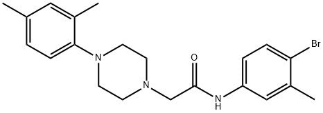 N-(4-BROMO-3-METHYLPHENYL)-2-[4-(2,4-DIMETHYLPHENYL)PIPERAZINO]ACETAMIDE Struktur