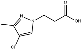 3-(4-CHLORO-3-METHYL-PYRAZOL-1-YL)-PROPIONIC ACID Struktur