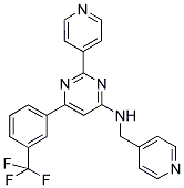 2-PYRIDIN-4-YL-N-(PYRIDIN-4-YLMETHYL)-6-[3-(TRIFLUOROMETHYL)PHENYL]PYRIMIDIN-4-AMINE Struktur