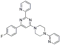 4-(4-FLUORO-PHENYL)-2-PYRIDIN-2-YL-6-(4-PYRIDIN-2-YL-PIPERAZIN-1-YL)-PYRIMIDINE Struktur