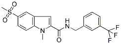 1-METHYL-5-(METHYLSULPHONYL)-N-(3-(TRIFLUOROMETHYL)BENZYL)-1H-INDOLE-2-CARBOXAMIDE Struktur