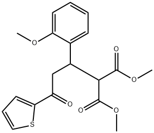 DIMETHYL 2-[1-(2-METHOXYPHENYL)-3-OXO-3-(2-THIENYL)PROPYL]MALONATE Struktur