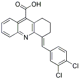 4-(3,4-DICHLORO-BENZYLIDENE)-1,2,3,4-TETRAHYDRO-ACRIDINE-9-CARBOXYLIC ACID Struktur