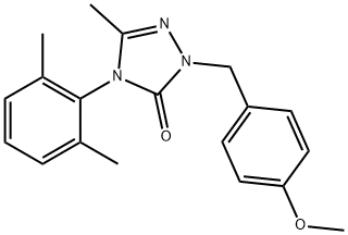 4-(2,6-DIMETHYLPHENYL)-2-(4-METHOXYBENZYL)-5-METHYL-2,4-DIHYDRO-3H-1,2,4-TRIAZOL-3-ONE Struktur