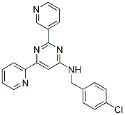 N-(4-CHLOROBENZYL)-6-PYRIDIN-2-YL-2-PYRIDIN-3-YLPYRIMIDIN-4-AMINE Struktur