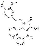 1-(3,4-DIMETHOXYPHENETHYL)-4-(FURAN-2-CARBONYL)-3-HYDROXY-5-(PYRIDIN-3-YL)-1H-PYRROL-2(5H)-ONE Struktur