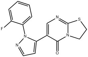 6-[1-(2-FLUOROPHENYL)-1H-PYRAZOL-5-YL]-2,3-DIHYDRO-5H-[1,3]THIAZOLO[3,2-A]PYRIMIDIN-5-ONE Struktur