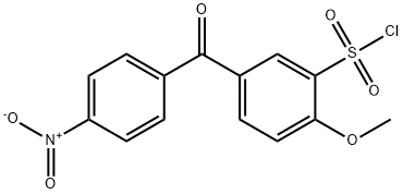 2-METHOXY-5-(4-NITRO-BENZOYL)-BENZENESULFONYL CHLORIDE Struktur