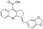 3-BENZO[1,3]DIOXOL-5-YLMETHYLENE-2,3-DIHYDRO-1H-CYCLOPENTA[B]QUINOLINE-9-CARBOXYLIC ACID Struktur