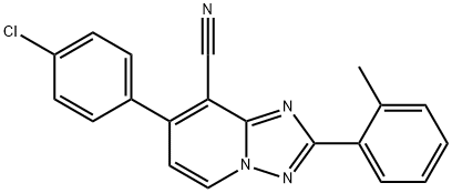 7-(4-CHLOROPHENYL)-2-(2-METHYLPHENYL)[1,2,4]TRIAZOLO[1,5-A]PYRIDINE-8-CARBONITRILE Struktur