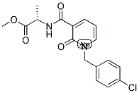 N-[(2S)-1-METHOXY-1-OXOPROP-2-YL]-1-(4-CHLOROBENZYL)-2-PYRIDONE-3-CARBOXAMIDE Struktur