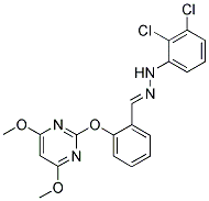 1,2-DIAZA-3-[2-[(4,6-DIMETHOXYPYRIMIDIN-2-YL)OXY]PHENYL]-1-(2,3-DICHLOROPHENYL)PROP-2-ENE Struktur