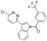 [3-(6-CHLORO-3-PYRIDAZINYL)-1H-INDOL-1-YL][3-(TRIFLUOROMETHYL)PHENYL]METHANONE Struktur