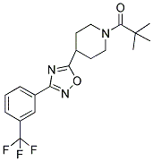 1-(2,2-DIMETHYLPROPANOYL)-4-[3-(3-(TRIFLUOROMETHYL)PHENYL)-1,2,4-OXADIAZOL-5-YL]PIPERIDINE Struktur