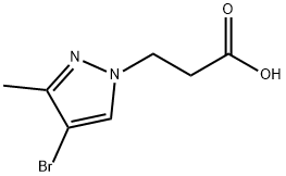 3-(4-BROMO-3-METHYL-1H-PYRAZOL-1-YL)PROPANOIC ACID Struktur