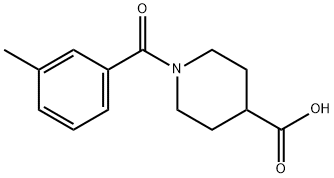 1-(3-METHYLBENZOYL)PIPERIDINE-4-CARBOXYLIC ACID Struktur