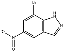 7-BROMO-5-NITRO-1H-INDAZOLE Struktur