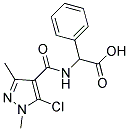 2-([(5-CHLORO-1,3-DIMETHYL-1H-PYRAZOL-4-YL)CARBONYL]AMINO)-2-PHENYLACETIC ACID Struktur