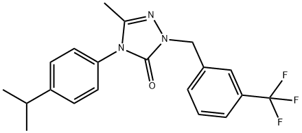 4-(4-ISOPROPYLPHENYL)-5-METHYL-2-[3-(TRIFLUOROMETHYL)BENZYL]-2,4-DIHYDRO-3H-1,2,4-TRIAZOL-3-ONE Struktur