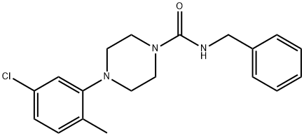 (4-(5-CHLORO-2-METHYLPHENYL)PIPERAZINYL)-N-BENZYLFORMAMIDE Struktur