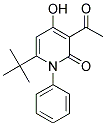 3-ACETYL-6-TERT-BUTYL-4-HYDROXY-1-PHENYL-2(1H)-PYRIDINONE Struktur